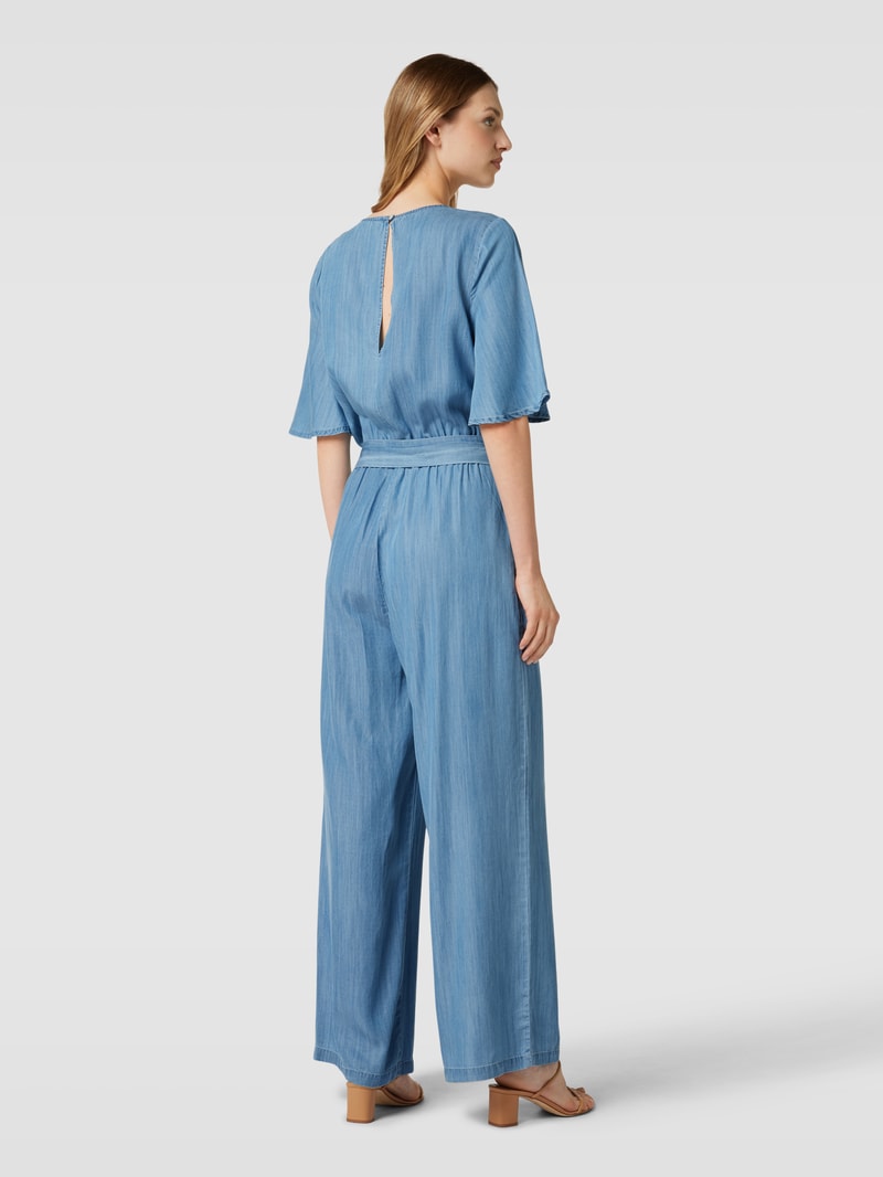 Jumpsuit mit Strukturmuster in jeans