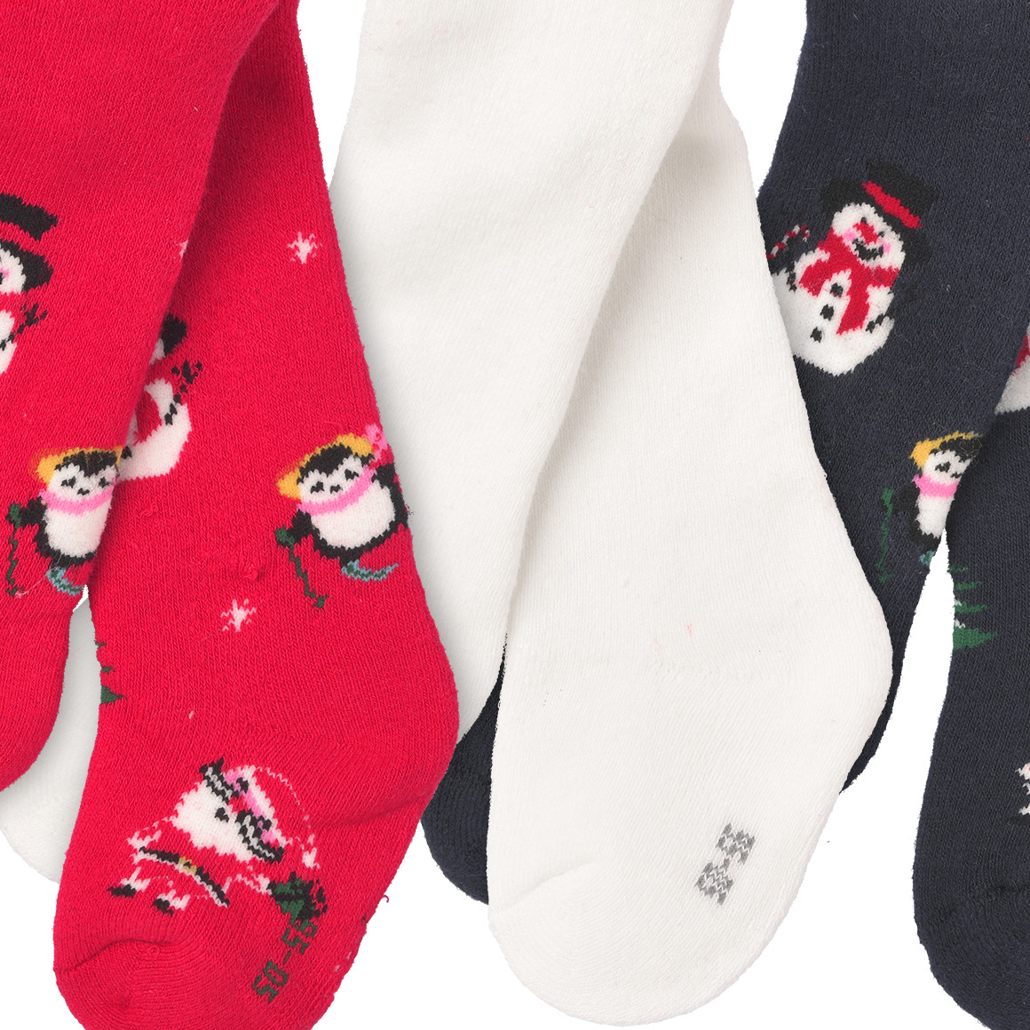 3 Baby Weihnachtsstrumpfhosen im Set