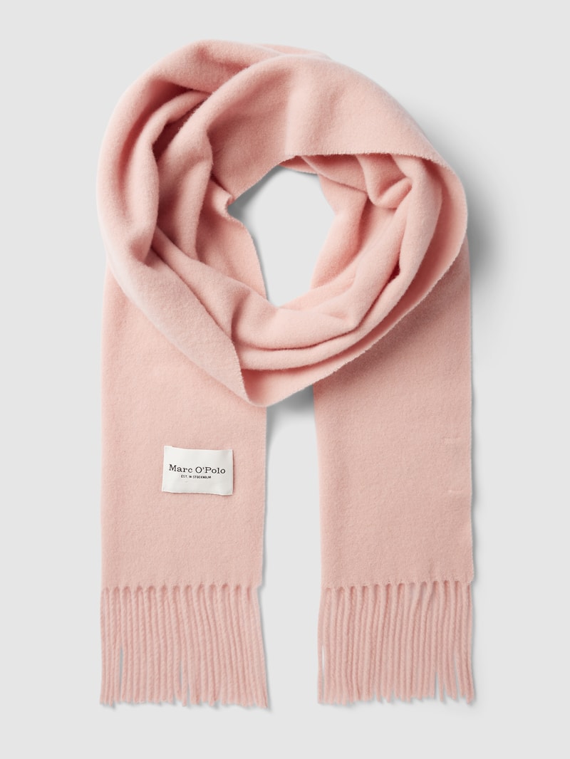 Wollschal aus reiner Wolle mit Karomuster in rosé