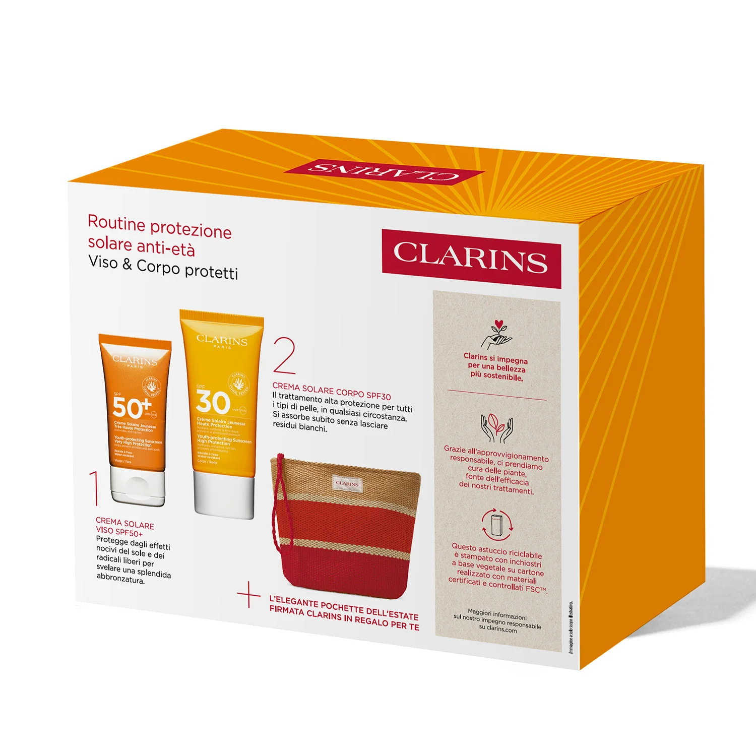 Sun Routine Anti-Aging zaštita od sunca - Sun Set, poklon set za sunčanje, krema za lice s visokom zaštitom, krema za tijelo s visokom zaštitom.