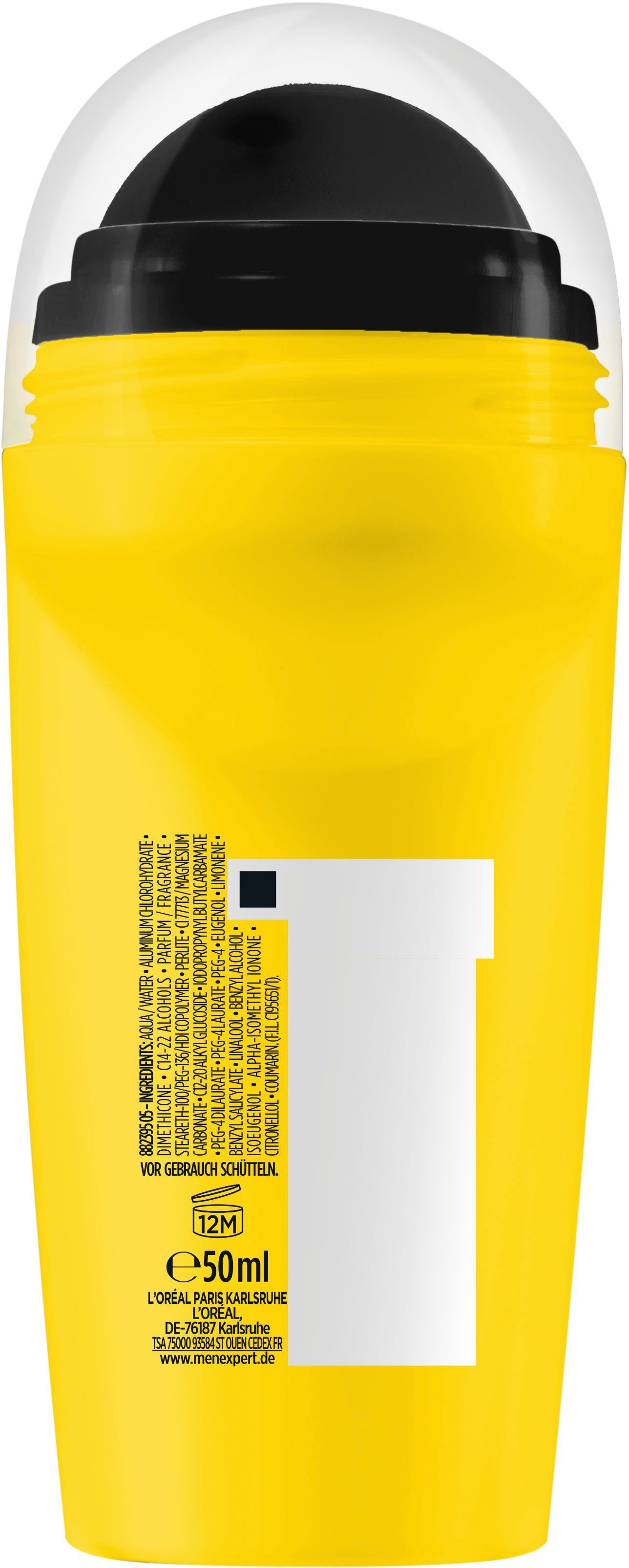 L'ORÉAL PARIS MEN EXPERT Deo-Roller Deo Roll-on Invincible Sport, Packung, 6-tlg.