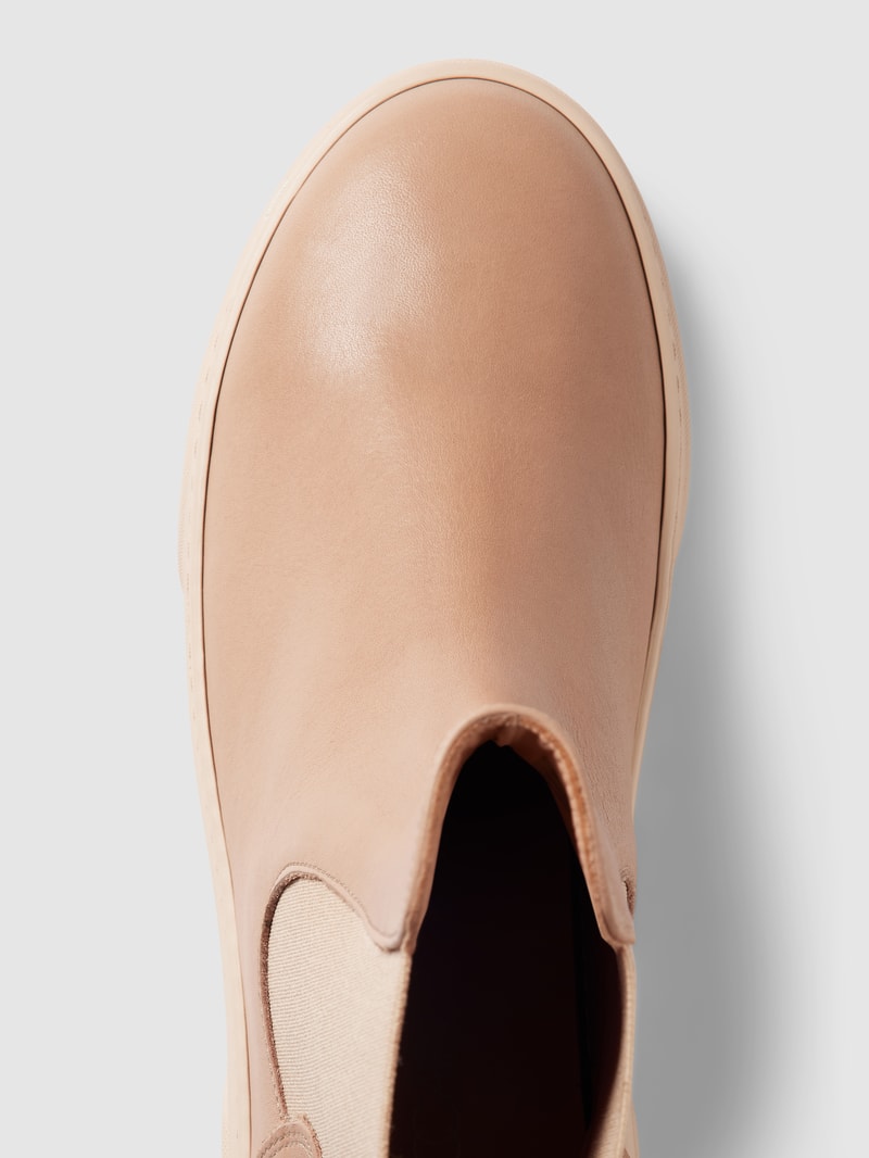 Chelsea Boots aus Leder in weiß
