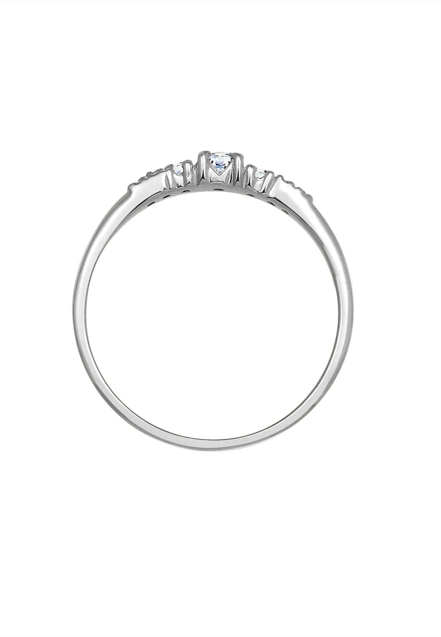 Elli DIAMONDS Ring Verlobungsring Diamanten (0.11 ct) 585 Weißgold