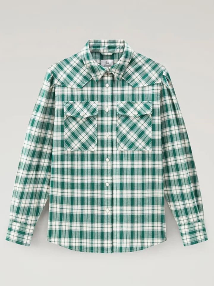 Woolrich Hemd in Grün/ Weiß günstig kaufen