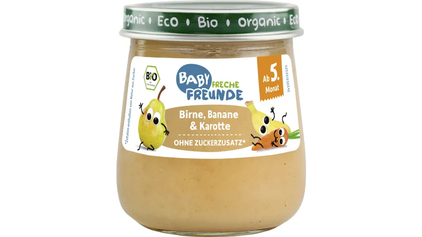 Freche Freunde Bio Gläschen Birne, Banane & Karotte 120 g