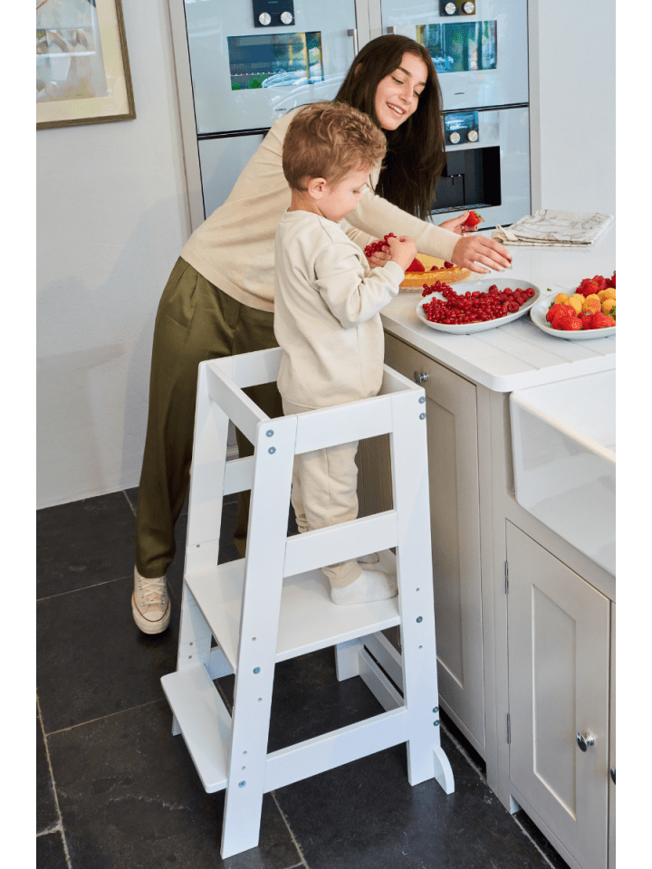 ALAVYA HOME Lernturm Neo - Stehhilfe für Kinder bis 70Kg belastbar in Weiß günstig kaufen 85 cm