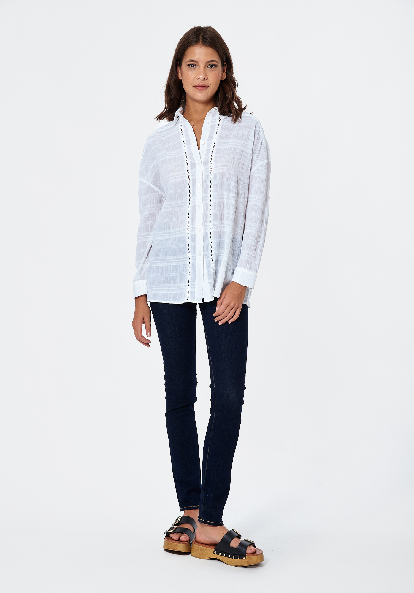 GLOW   Blouse blanche Femme en 100% coton