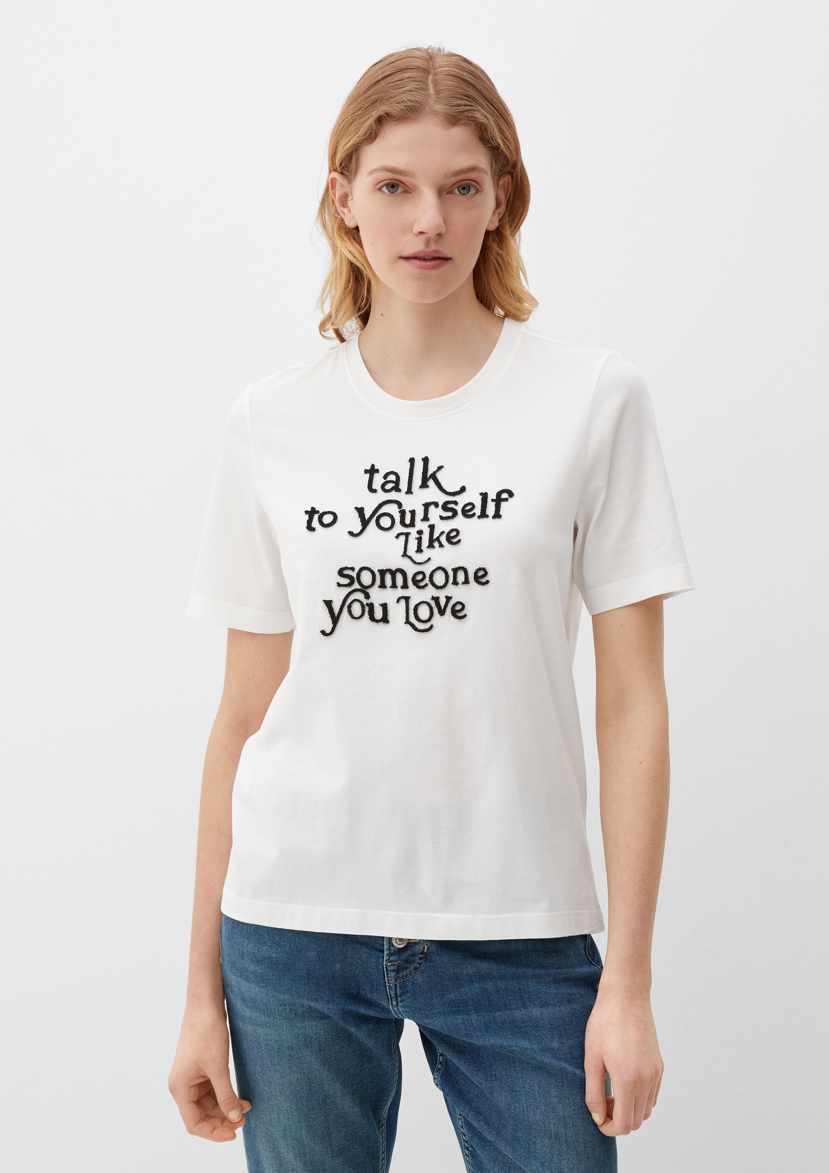 T-Shirt mit Flockprint  2132771-02D0