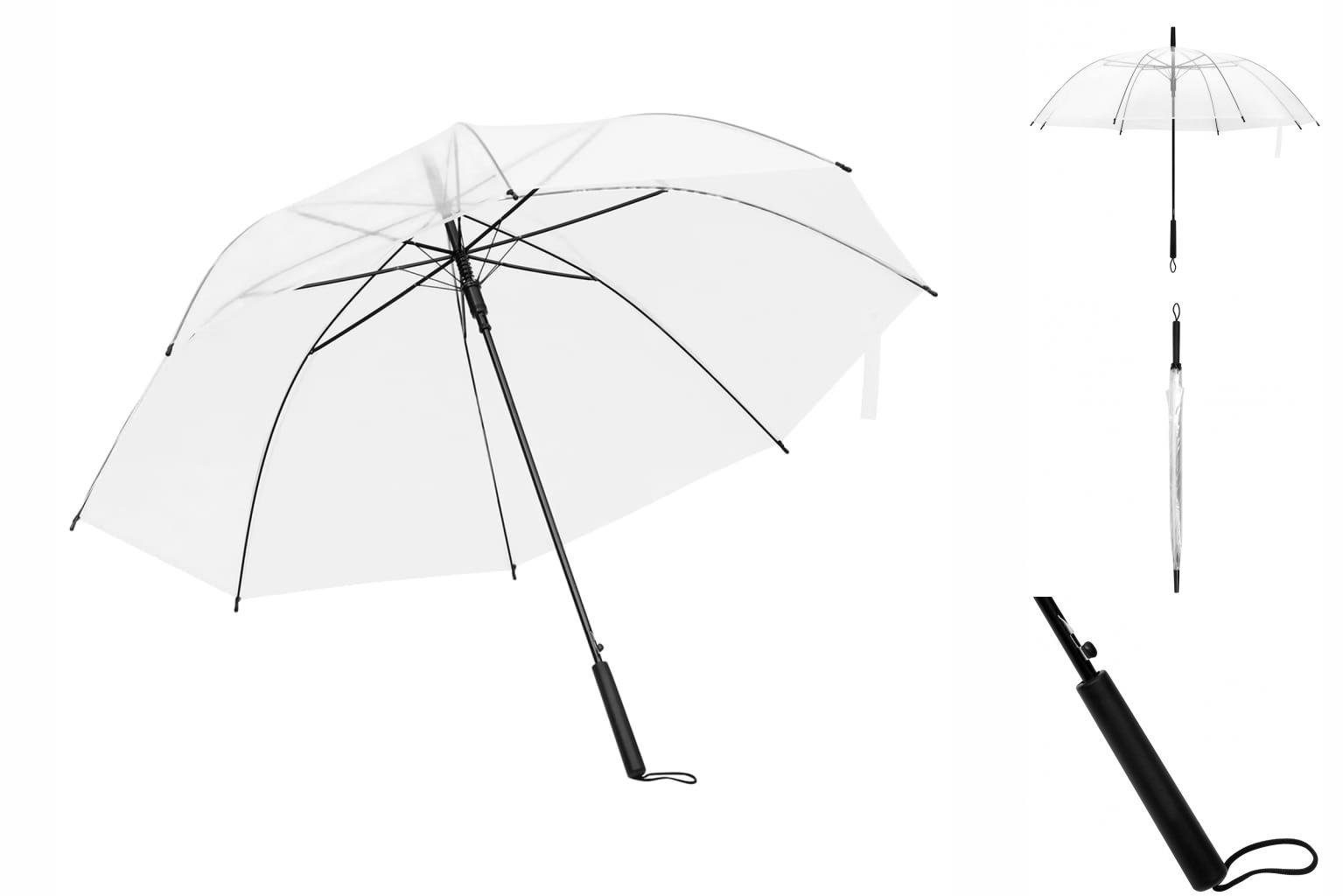 vidaXL Taschenregenschirm Regenschirm Transparent 107 cm