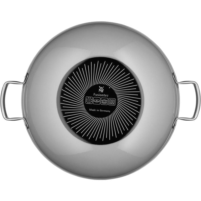 Fusiontec Mineral Wok mit Glasdeckel, 36 cm, Platinum