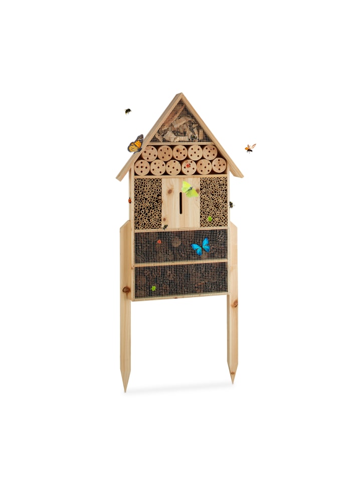 relaxdays Insektenhotel in Natur - (B)49 x (H)79 x(T)12 cm günstig kaufen onesize