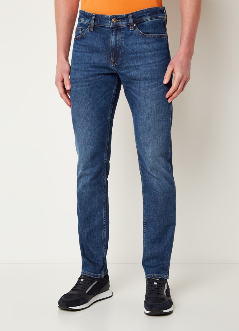 Blugi HUGO BOSS Delaware3 Slim Fit, decolorare închisă