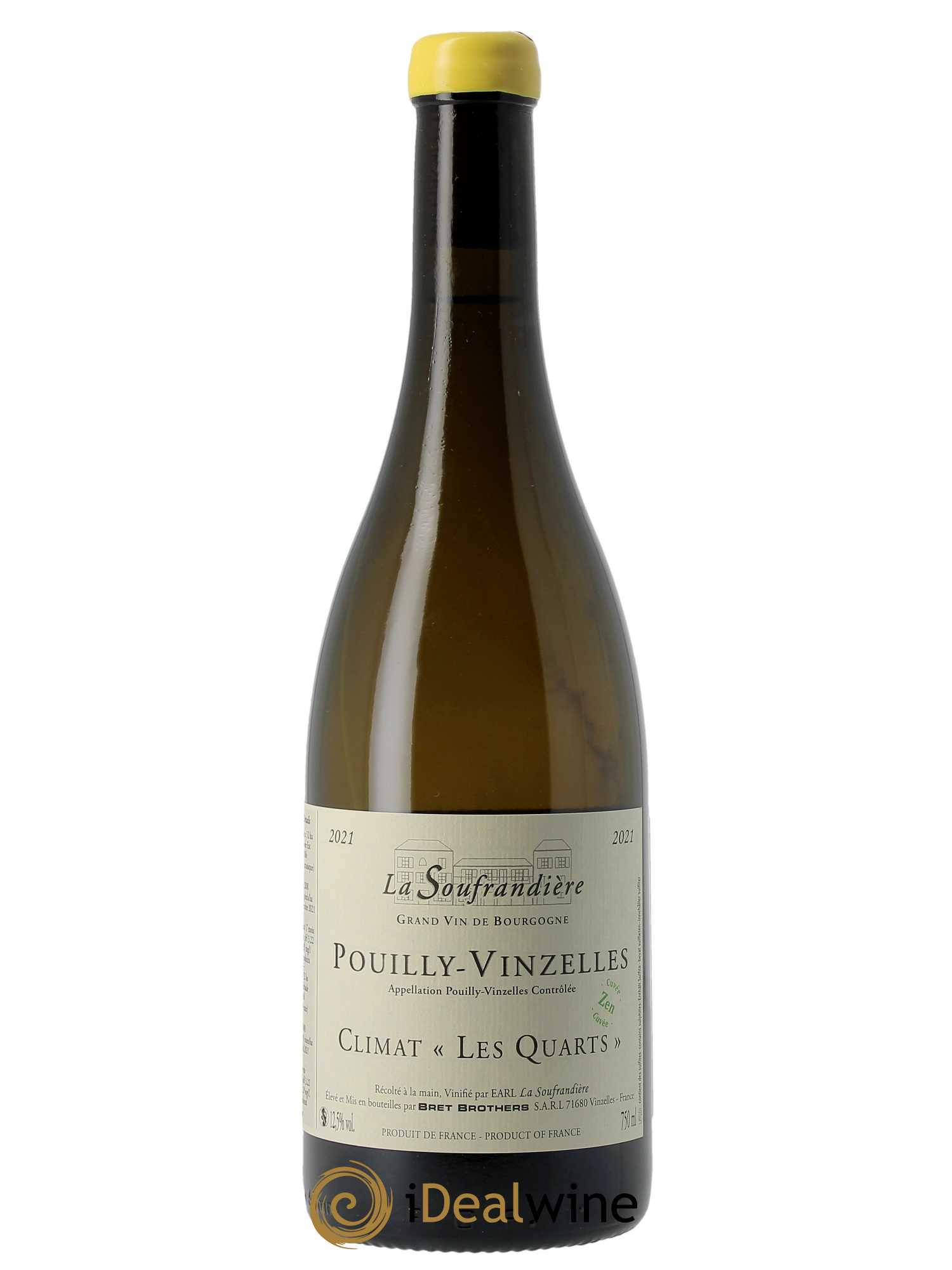Pouilly-Vinzelles Les Quarts Cuvée Zen La Soufrandière - Bret Brothers  2021 - Lot de 1 Bouteille