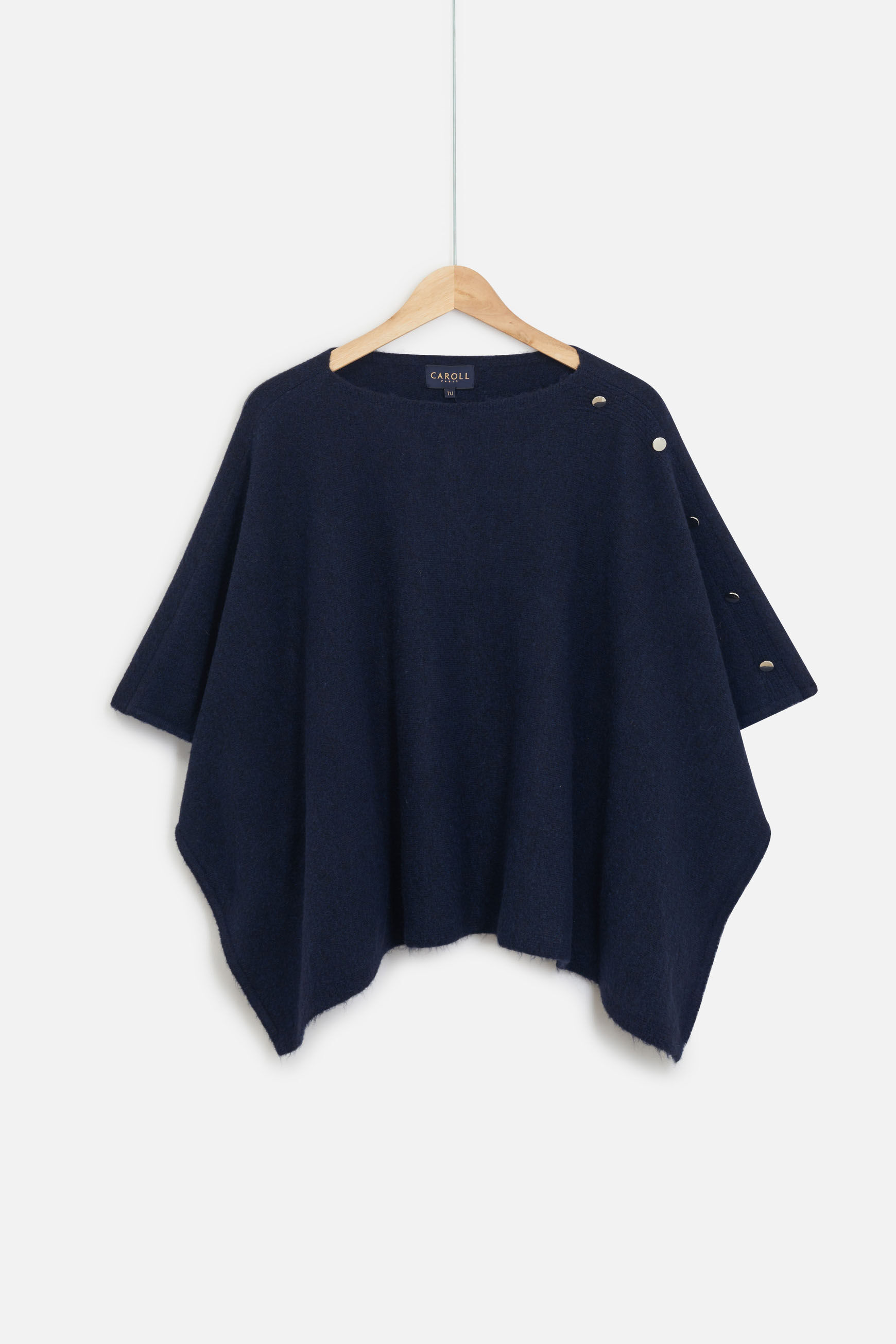 poncho lisa b bleu marine femme