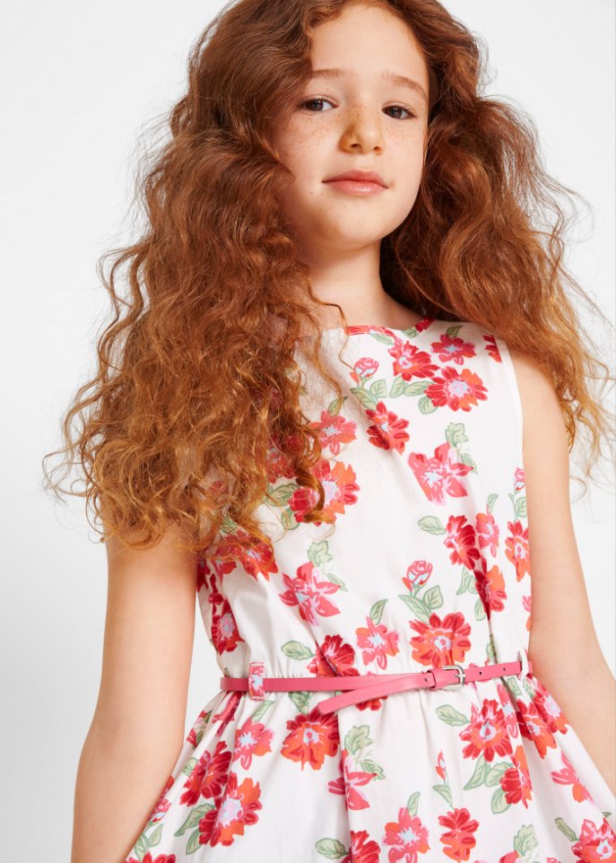 Mädchen Kleid + Gürtel + Bolero (3-tlg. Set)