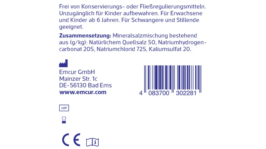 Emsan® Nasenspülsalz multimineral reinigt Ihre Nase auf gründliche und schonende Weise bei Schnupfen + Pollenallergie. 100 g