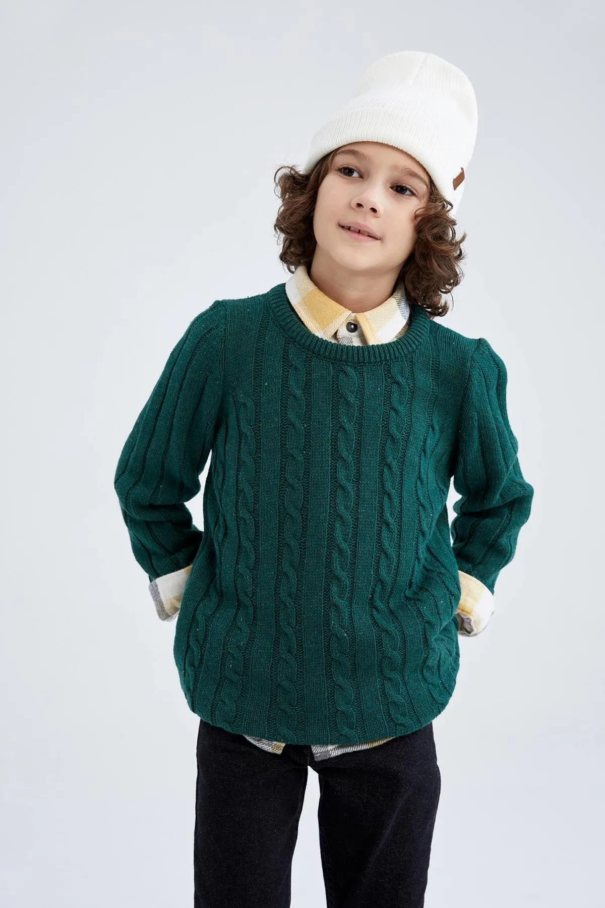 DeFacto  Jungenpullover mit Rundhalsausschnitt Z2404a622wn