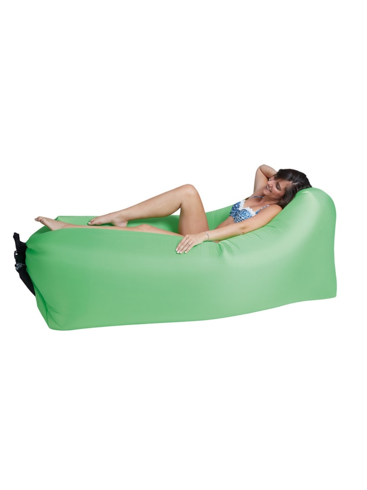 Happy People Lounger To Go Air 2.0 Luftsofa Sitzsack aufblasbar in Grün günstig kaufen onesize
