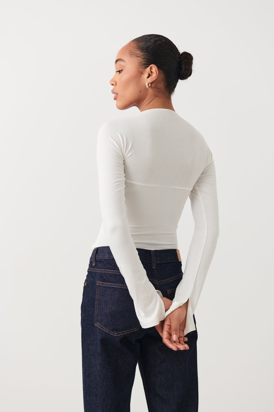 Soft touch square neck top