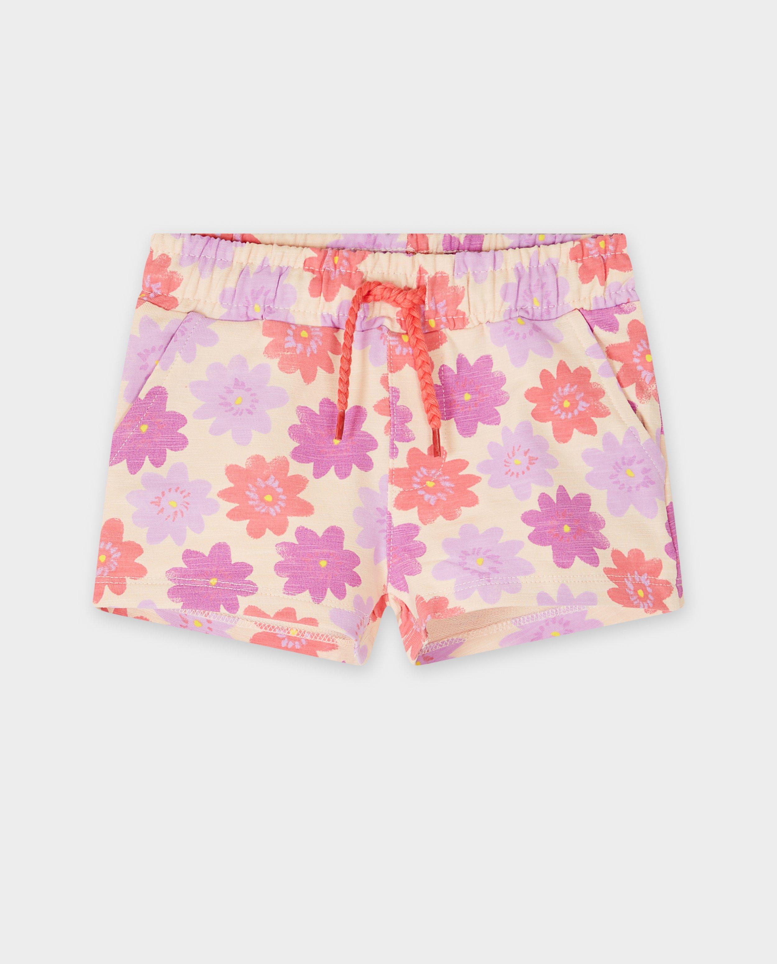 Pantaloni scurți cu imprimeu floral portocaliu Jubilation