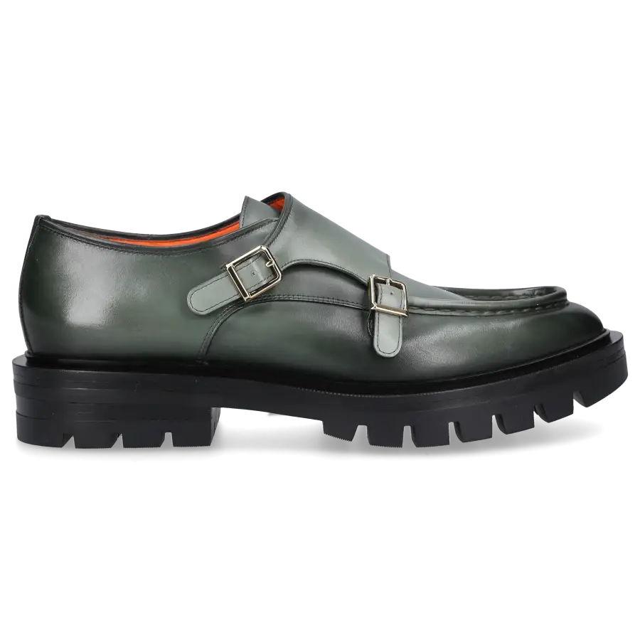 Santoni - Monk Schuhe 59605 Kalbsleder - grün