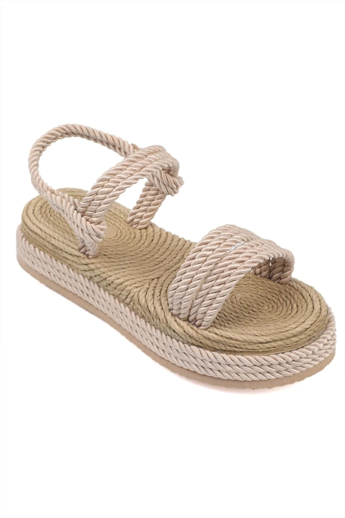 Capone Outfitters  Capone Wedge Heel Stringed Skin Damenhausschuhe