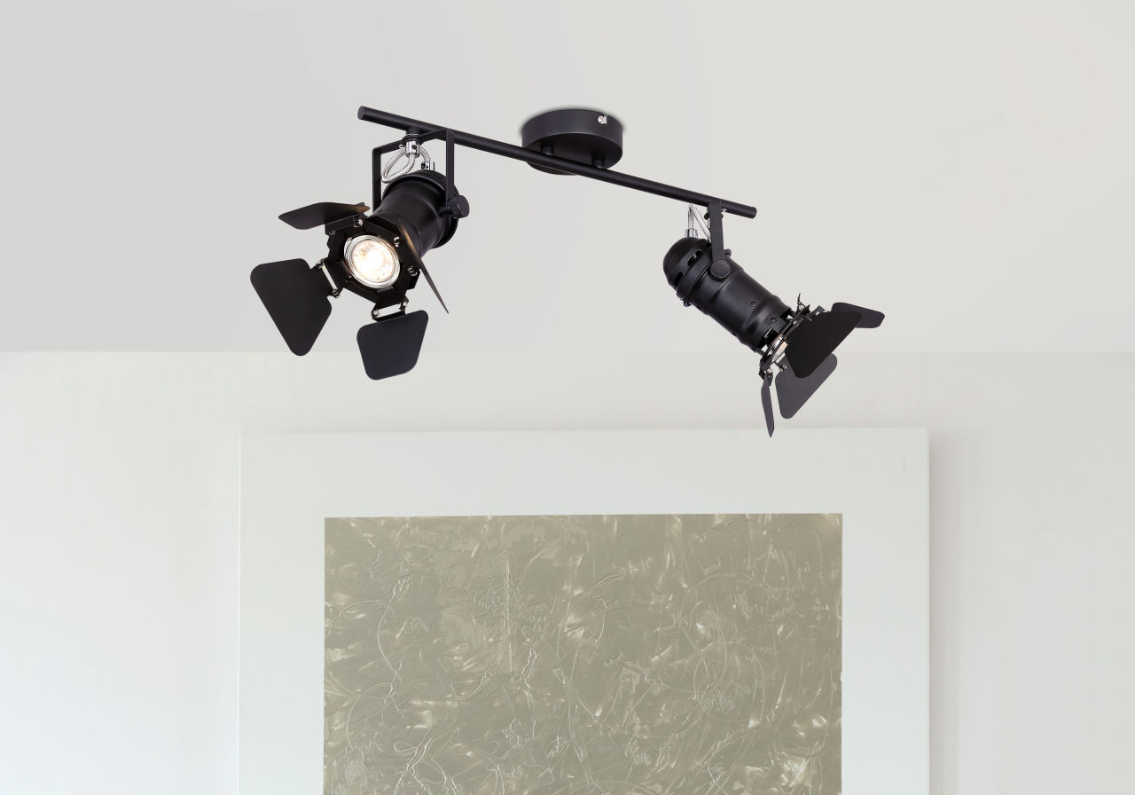 Globo Lighting - EGON - Strahler Metall schwarz, 2x GU10