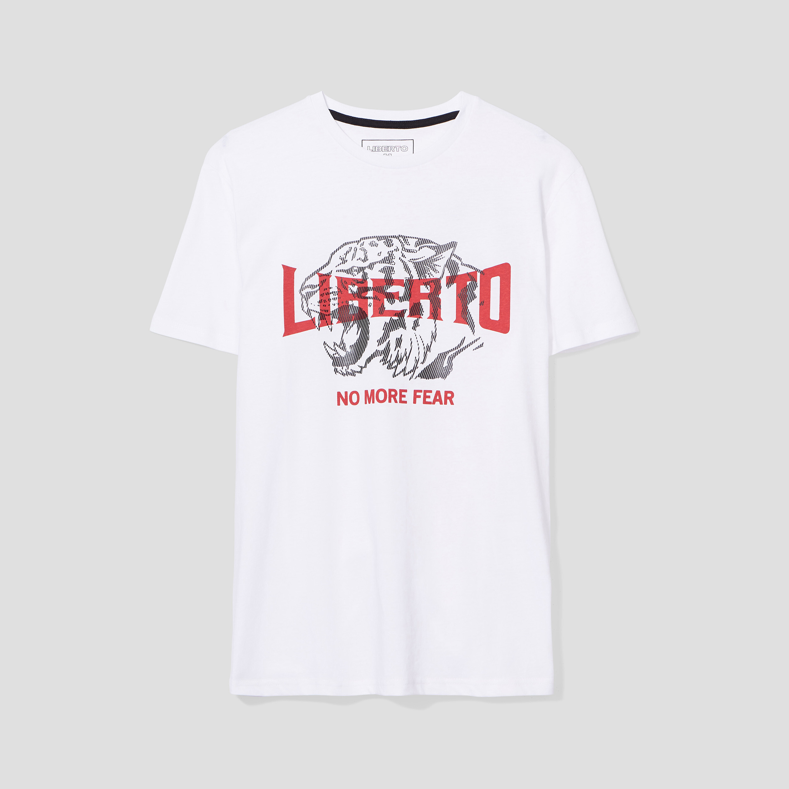 T-shirt manches courtes coton Liberto blanc homme | La Halle