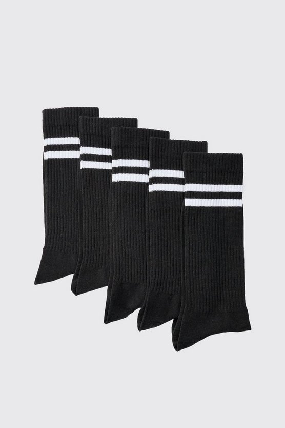 5er-Pack Sport-Socken mit Streifen