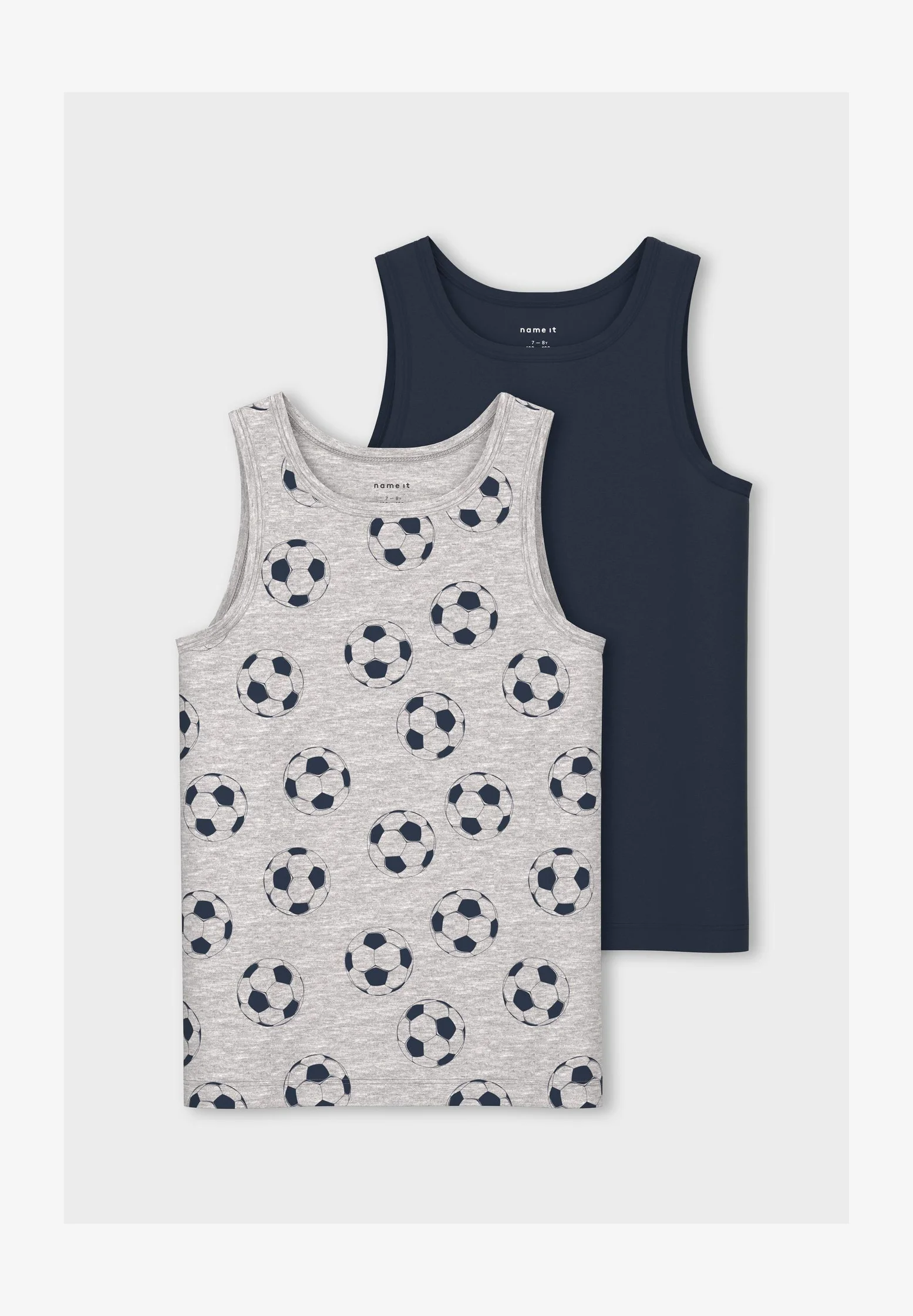 Camiseta interior de fútbol NKMTANK MELANGE, paquete de 2