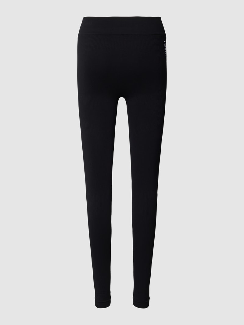 Sportleggings mit breitem Bund Modell 'PERFORMANCE' in schwarz