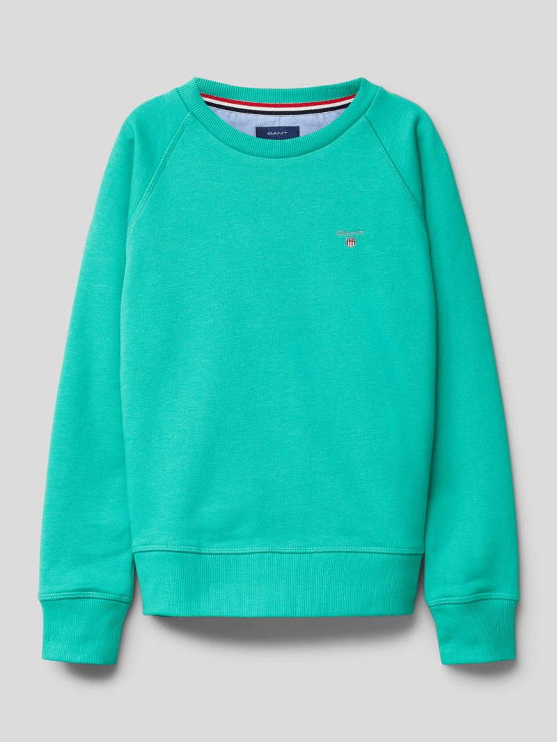 Sweatshirt mit Label-Stitching in mint