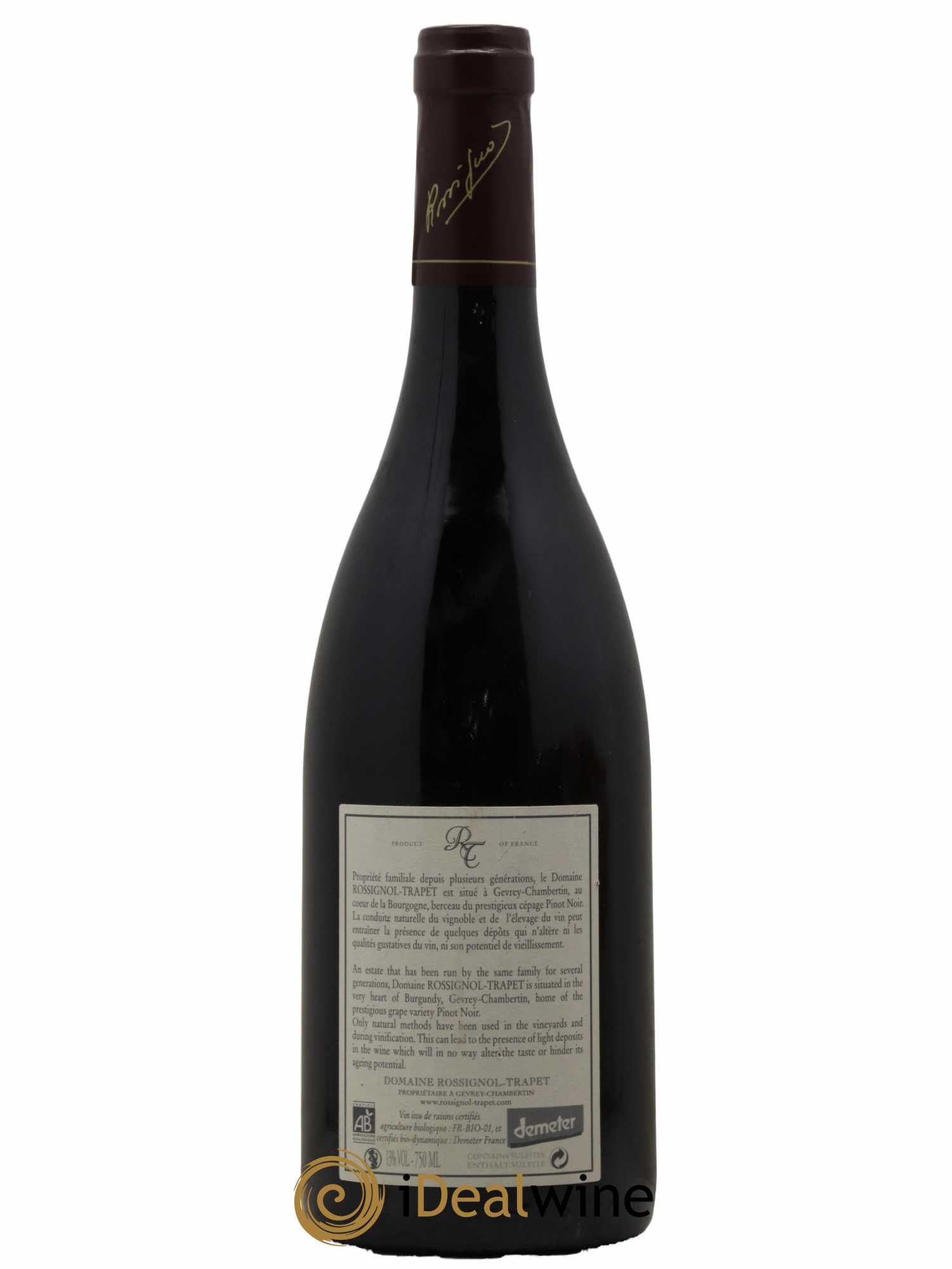 Chapelle-Chambertin Grand Cru Rossignol-Trapet (Domaine)  2008 - Lot de 1 Bouteille