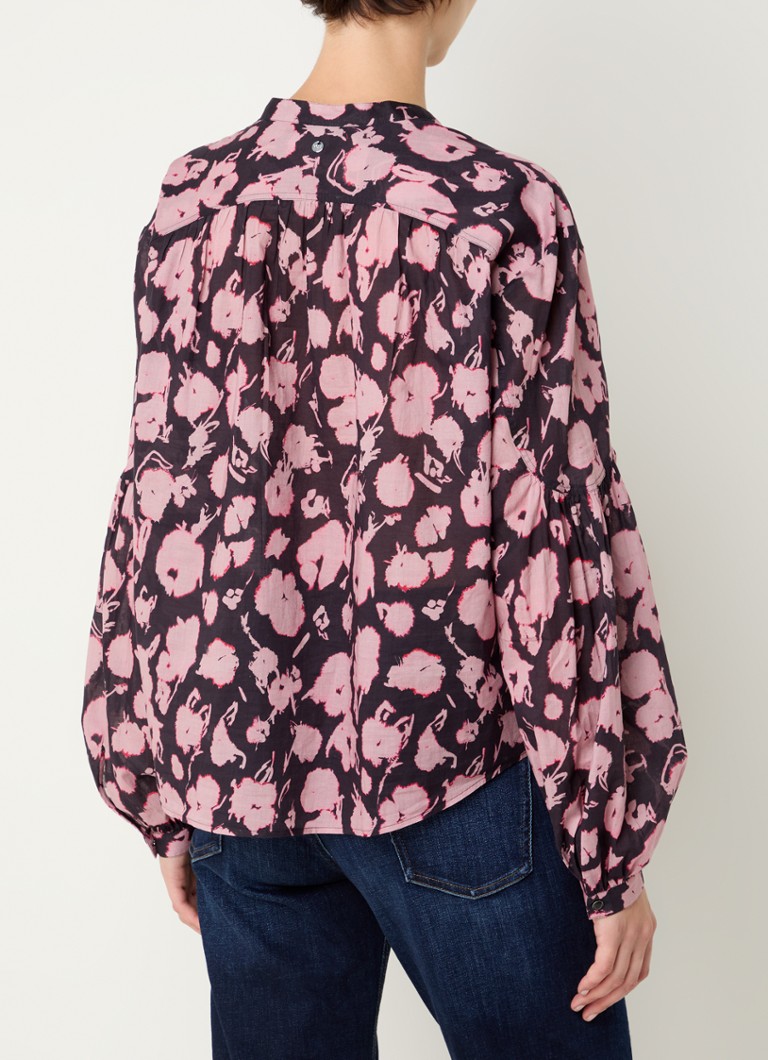 HUGO BOSS Berday blouse with print and balloon sleeve