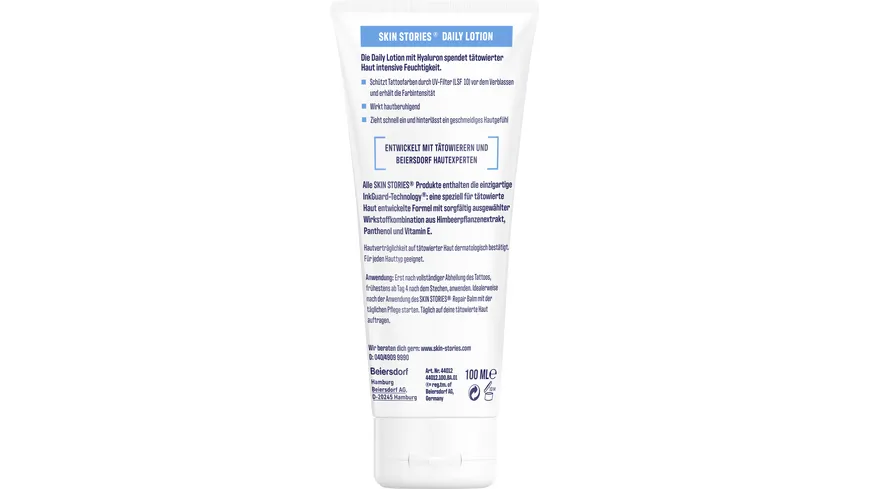 Skin Sories Tattoo Daily Lotion Farberhalt LSF 10 100 ml
