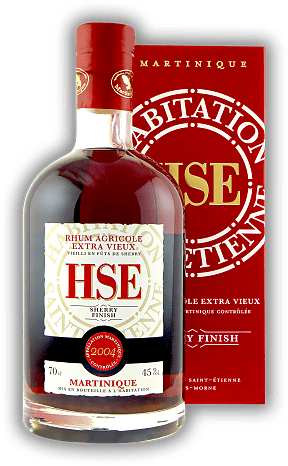 HSE Saint - Etienne Rhum Extra Vieux 2004 finished in a Sherry Cask HSE Saint - Etienne Rhum Extra Vieux 2004 finished in a Sherry Cask Dieser Rum zeichnet sich durch Eleganz, Finesse und eine exotische Note aus. Alter 6 J. - 0,7	 Liter - Vol 45%