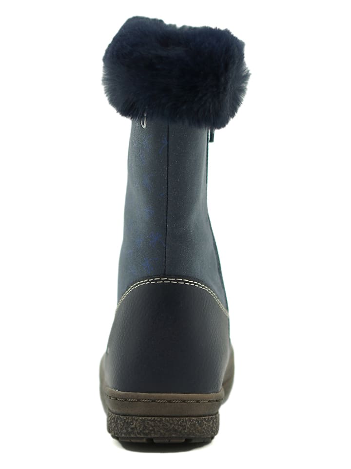 lamino Leder-Boots in Dunkelblau günstig kaufen