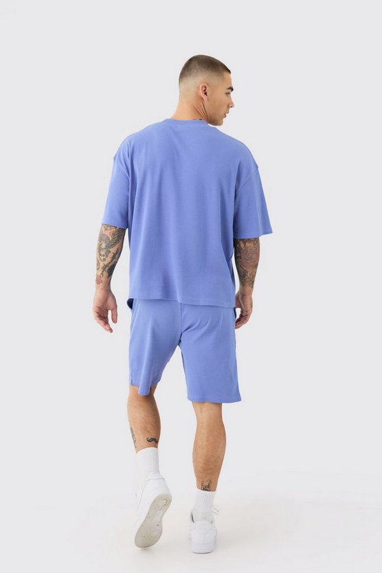 Kastiges geripptes Oversize T-Shirt