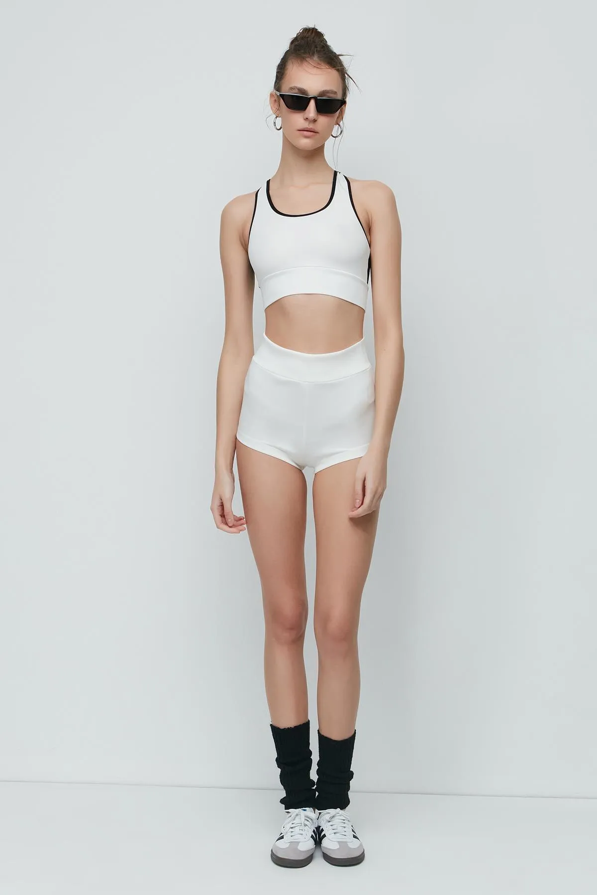 C&City  Bustier-Shorts-Set mit breiten Trägern 9151 Creme