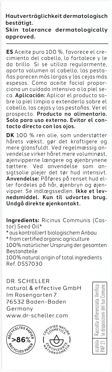 Reines Rizinusöl, 30 ml