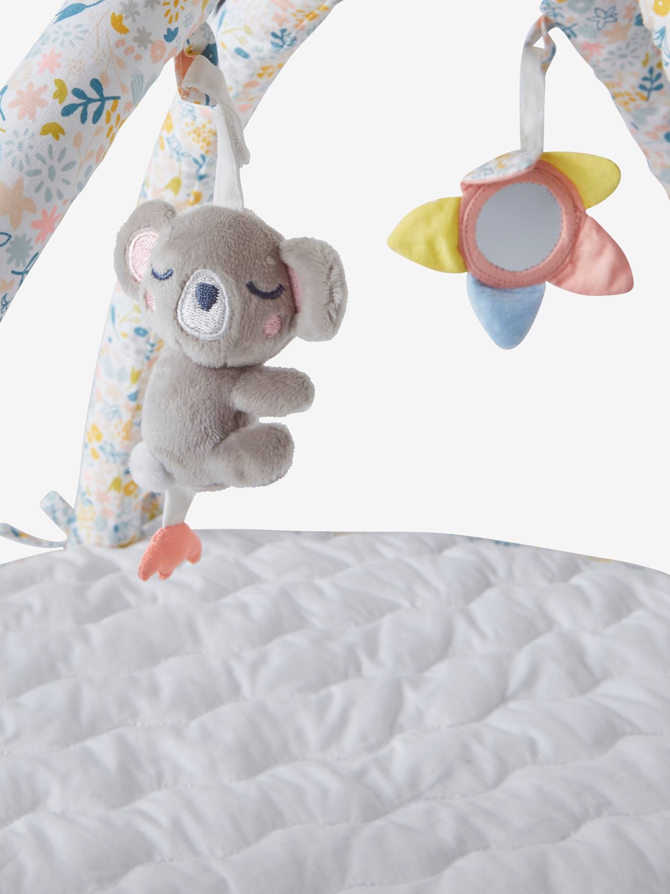 Tapis d'éveil pour poupon en gaze de coton rose