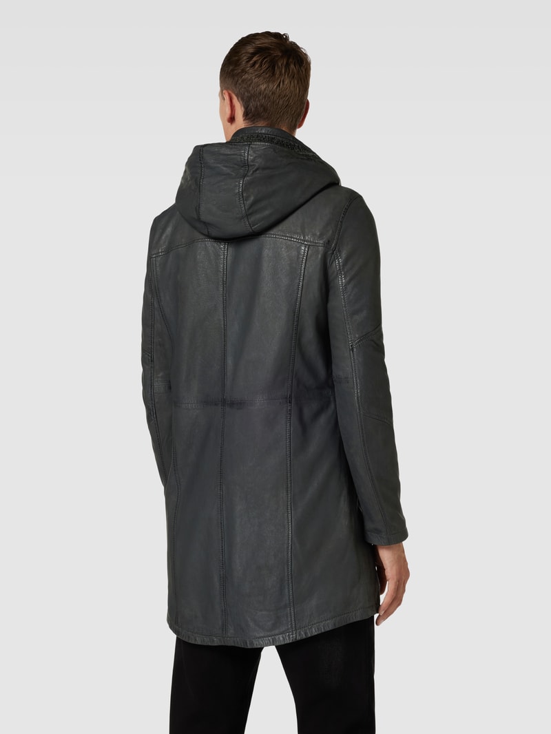 Parka aus Leder Modell 'KASSIO' in anthrazit