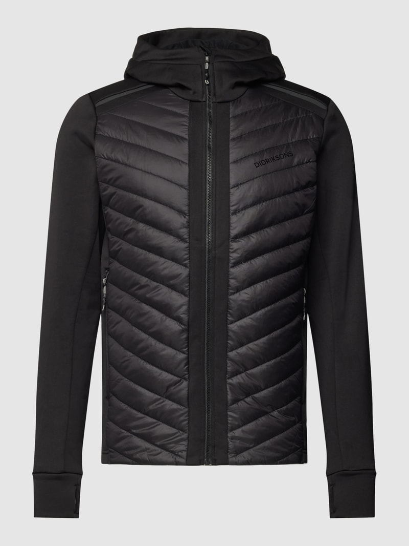 Steppjacke mit Kapuze Modell 'ZUKO' in schwarz