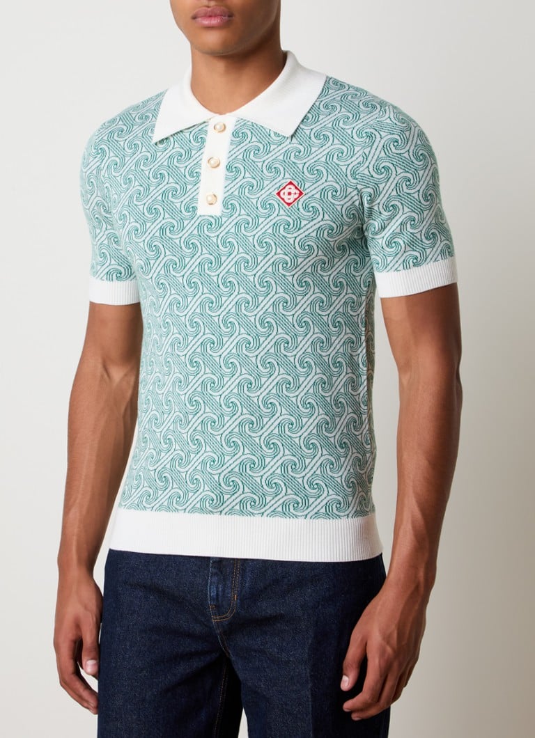 Casablanca Polo majica regularnog kroja od merino vune