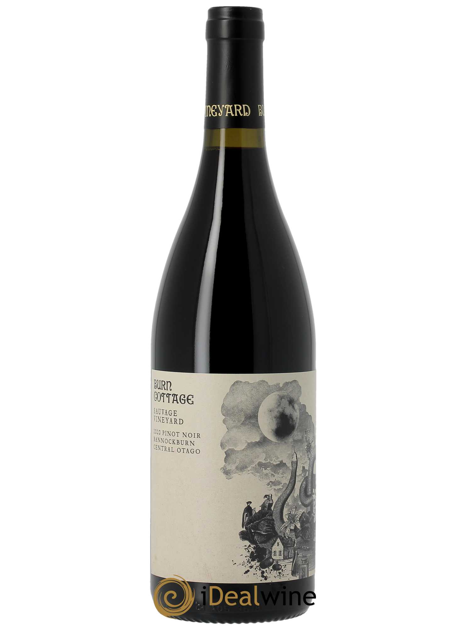 Central Otago Burn Cottage Vineyard Sauvage Vineyard Pinot Noir  2020 - Lot de 1 Bouteille