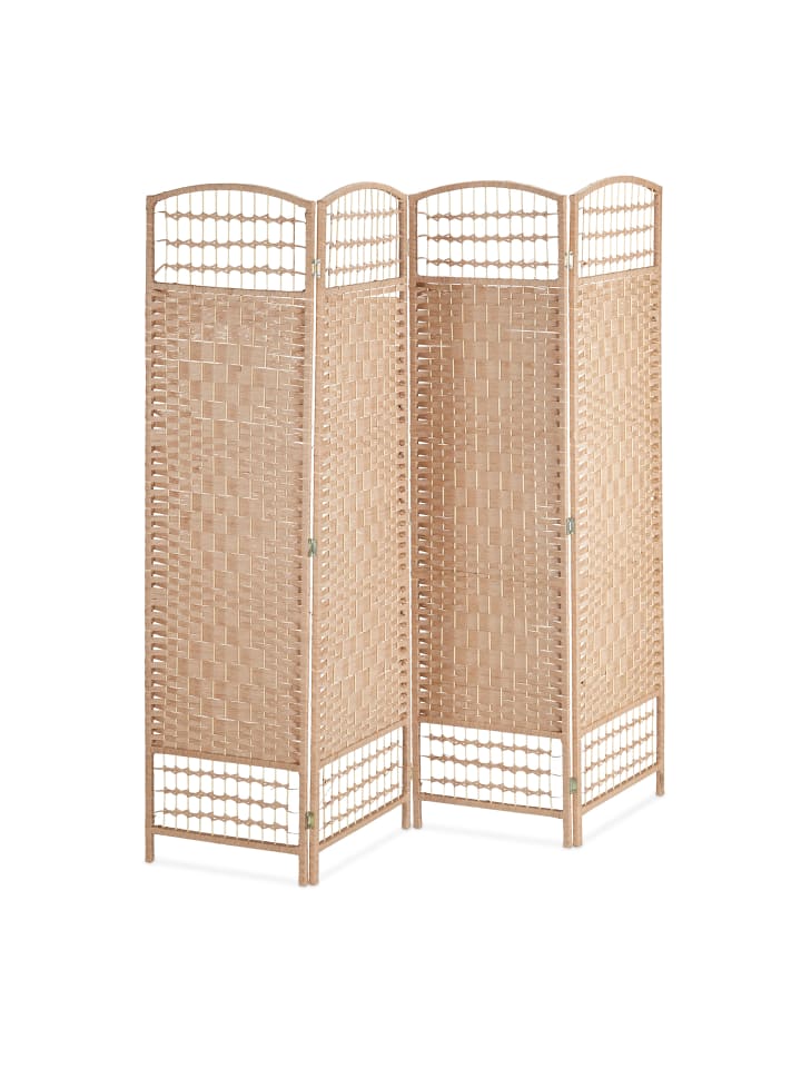 relaxdays Paravent in Natur- (B)180 x (H)180 cm günstig kaufen onesize