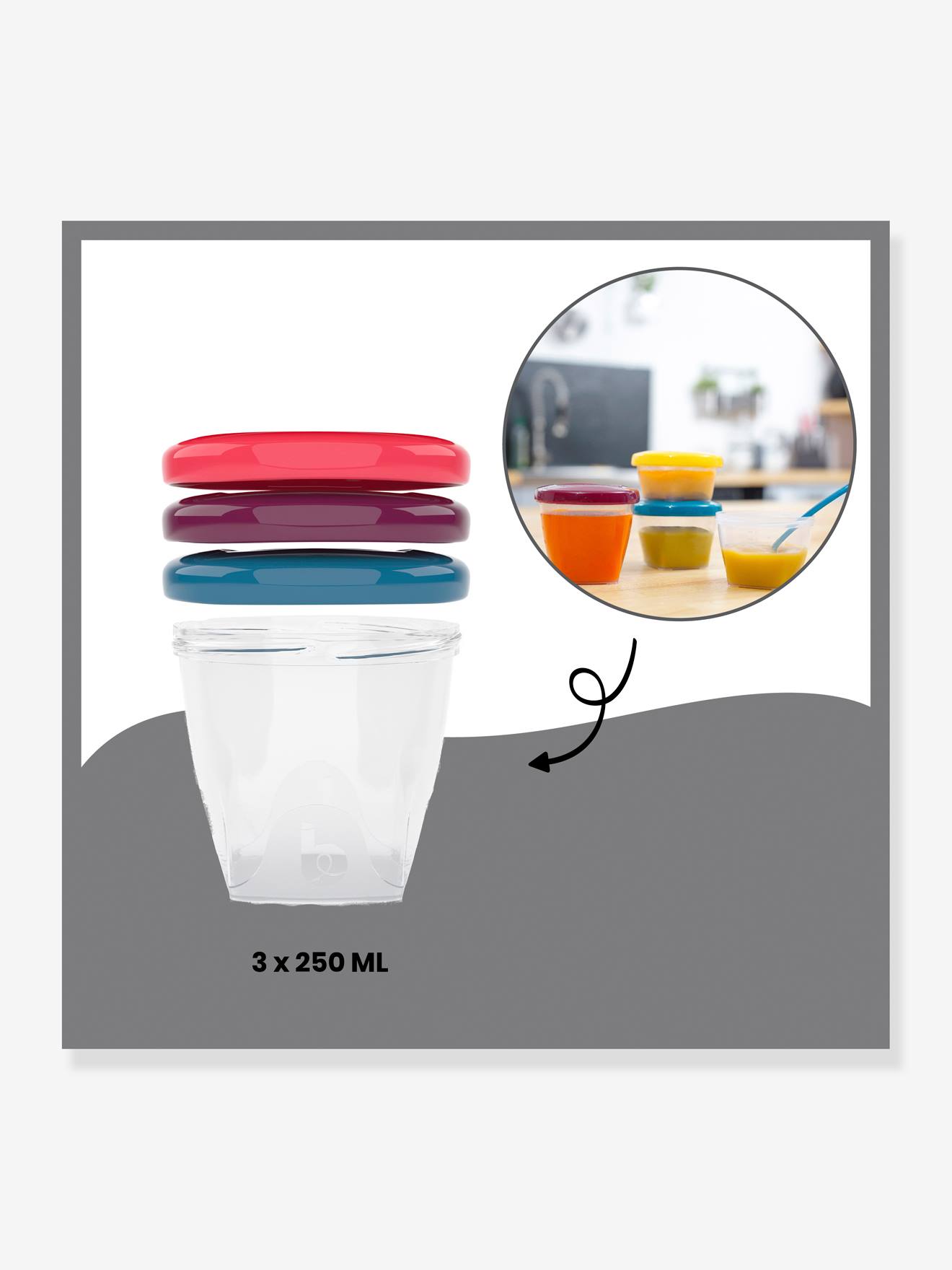 Babymoov Set aus Vorratsdosen BABYBOL & Multifunktions-Dampfgarer NUTRIBABY+ BABYMOOV - weiß