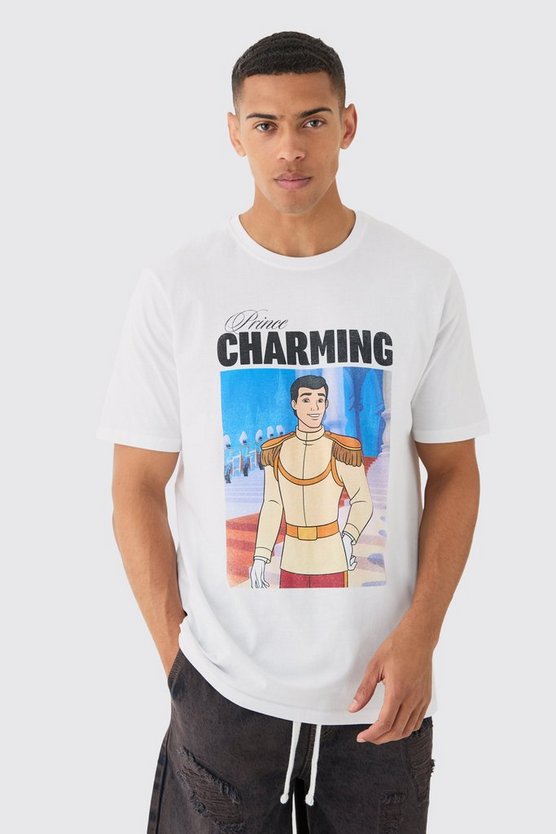 Oversize T-Shirt mit lizenziertem Disney Prince Charming Print