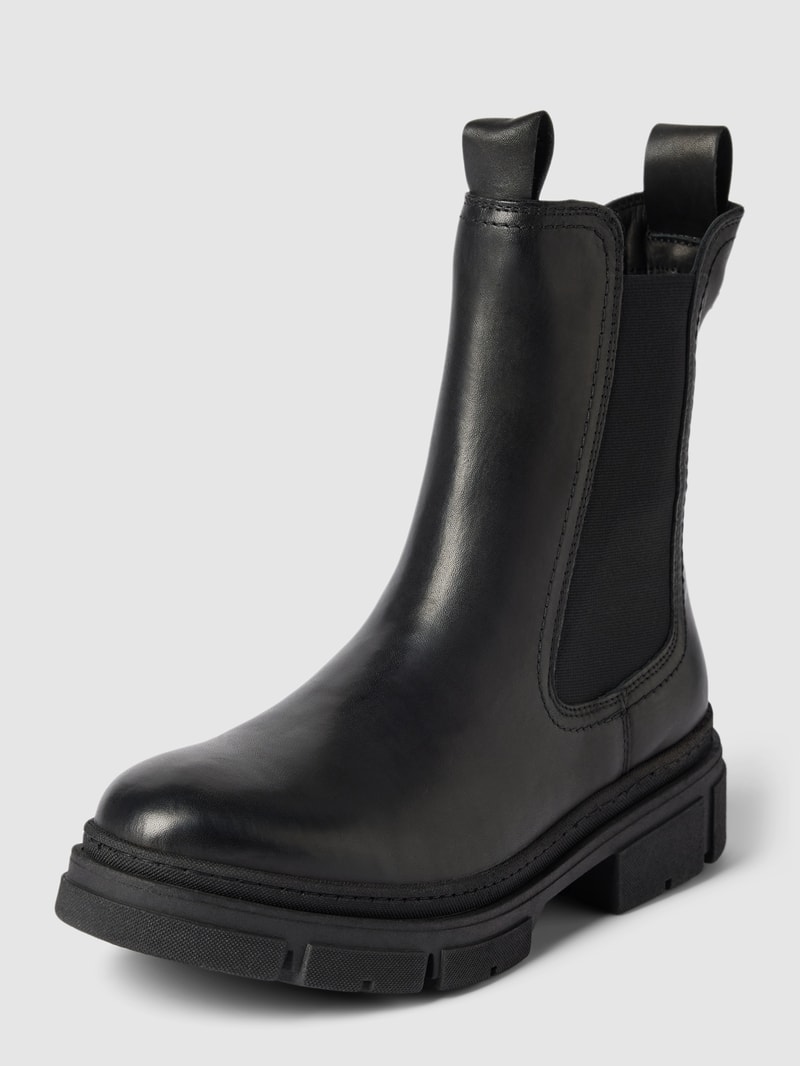 Stiefel aus Leder Modell 'CHELSEA' in schwarz