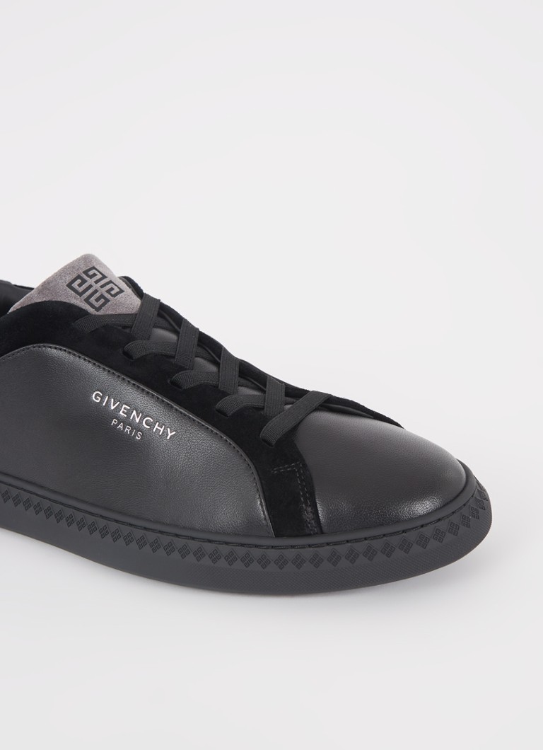 Teniși Givenchy G Set cu talpă joasă, din piele de miel și detalii din piele întoarsă de vițel.